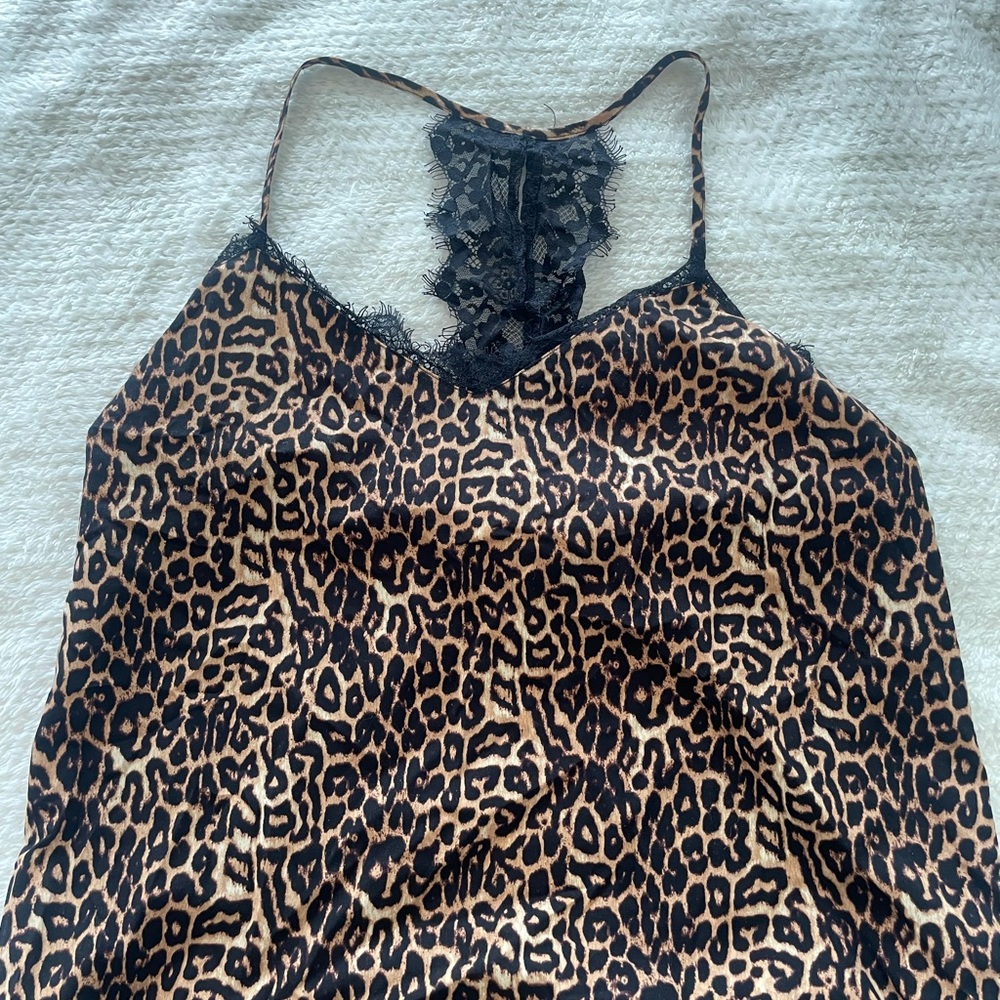 Jessica Simpson Cheeta Lace Cami Size M